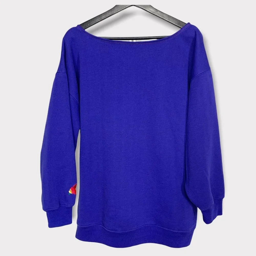 Vintage 90s Express Blue Slouch Pull Over Sweater XL